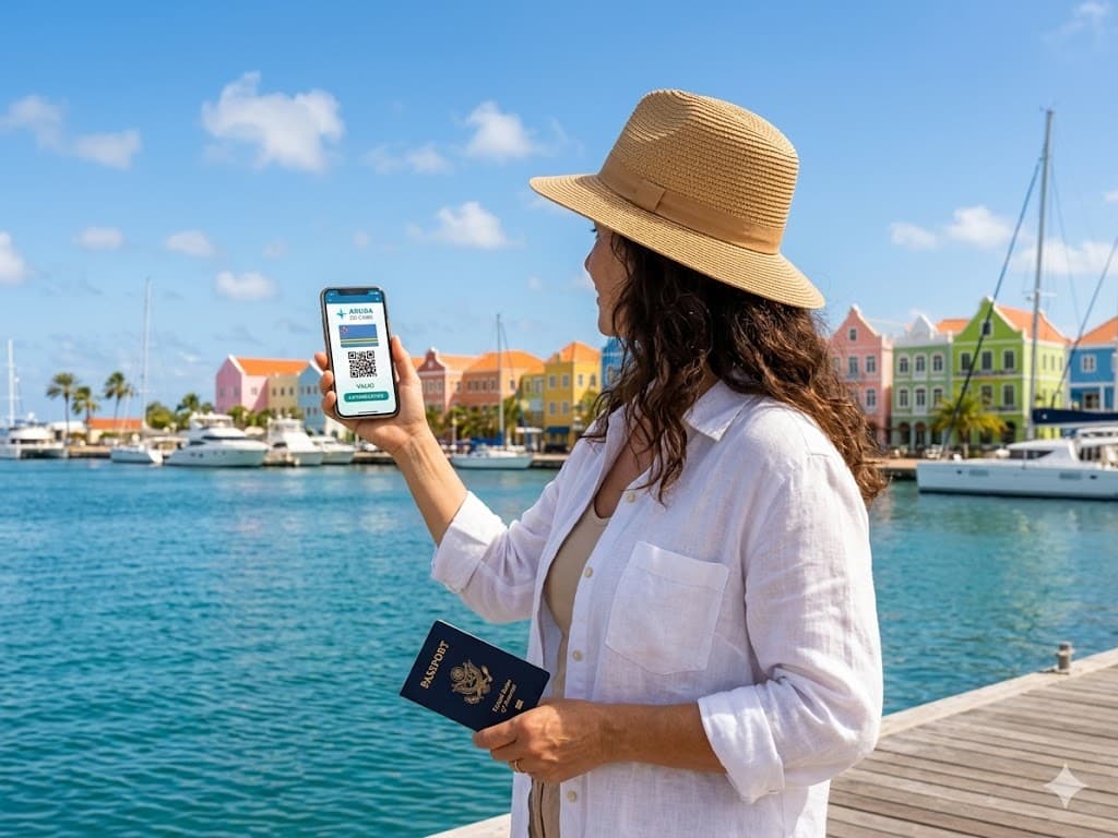 Traveler visiting Aruba